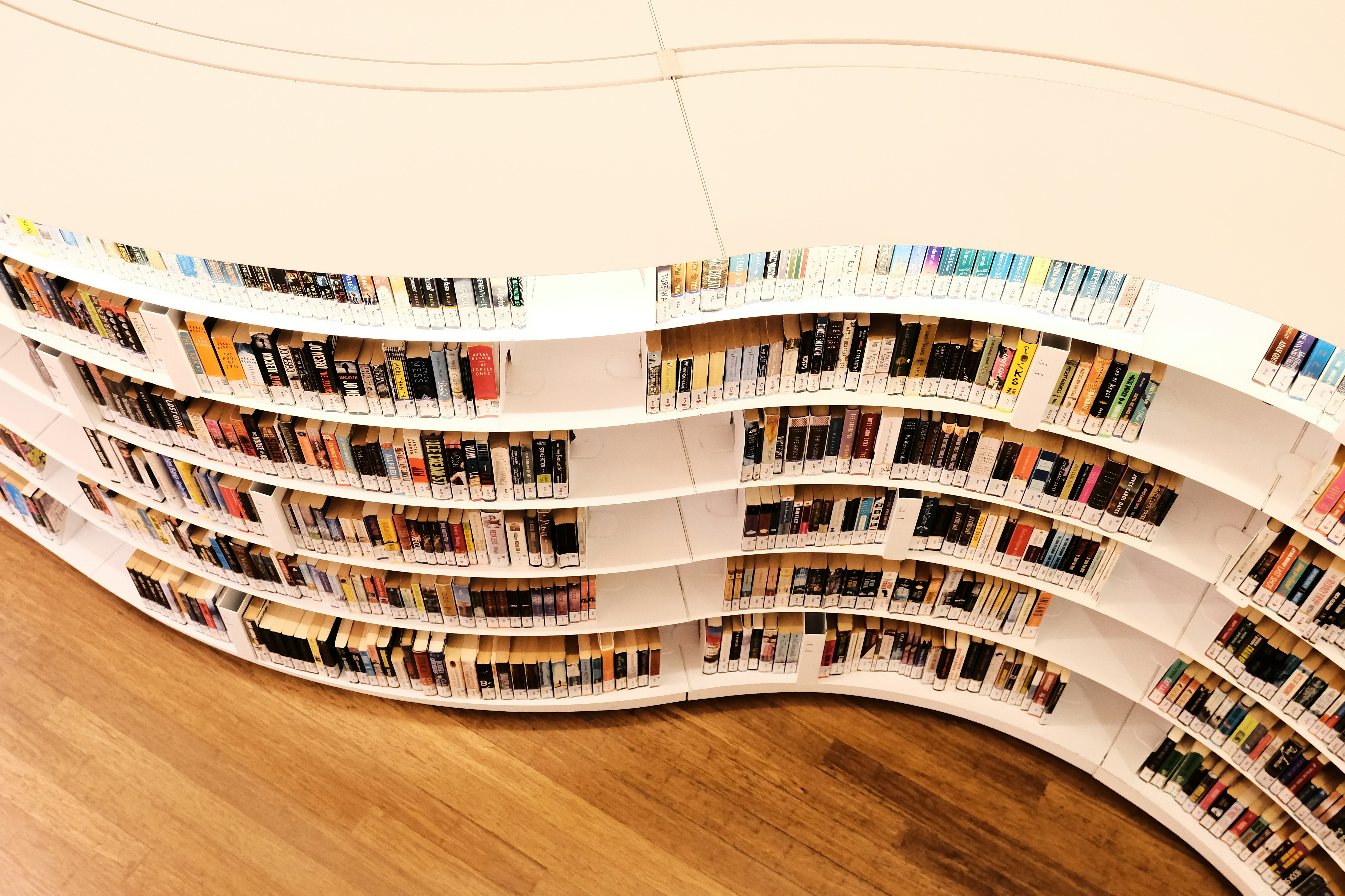 居心地の良い図書館の書棚のイメージ